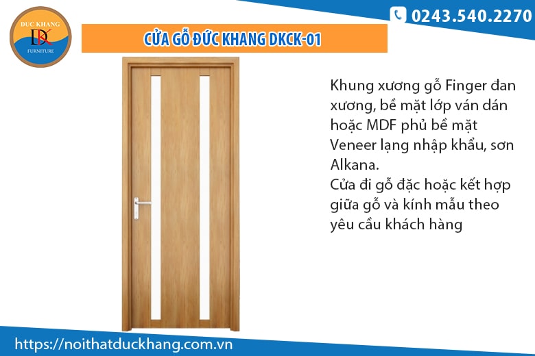 Mẫu cửa gỗ Đức Khang DKCK-01