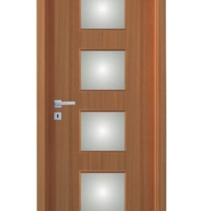 Cửa gỗ Veneer kết hợp kính DKCK-012