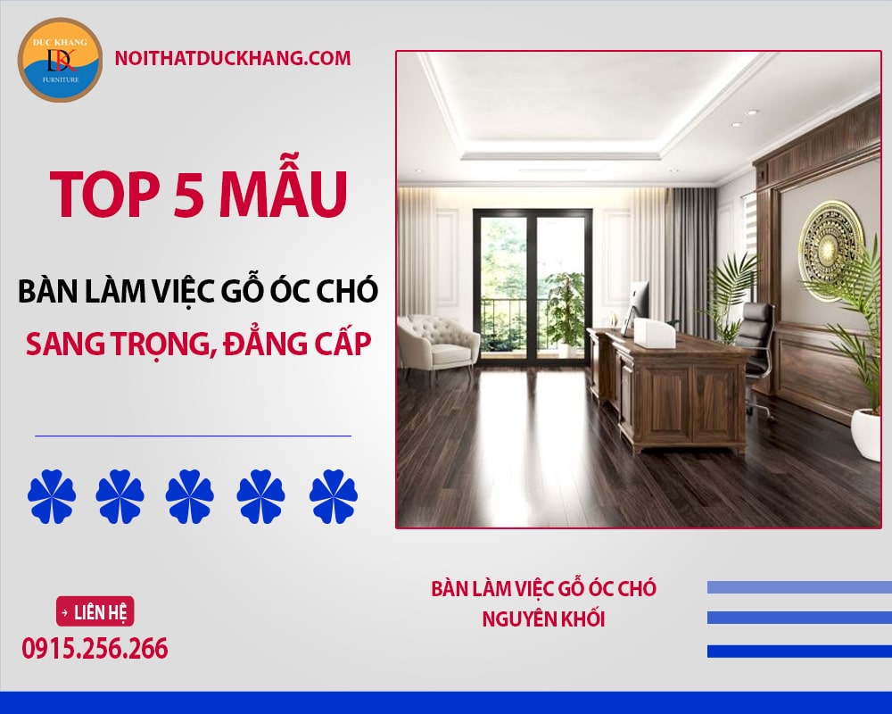 Bàn làm việc gỗ óc chó nguyên khối Bàn làm việc gỗ óc chó nguyên khối