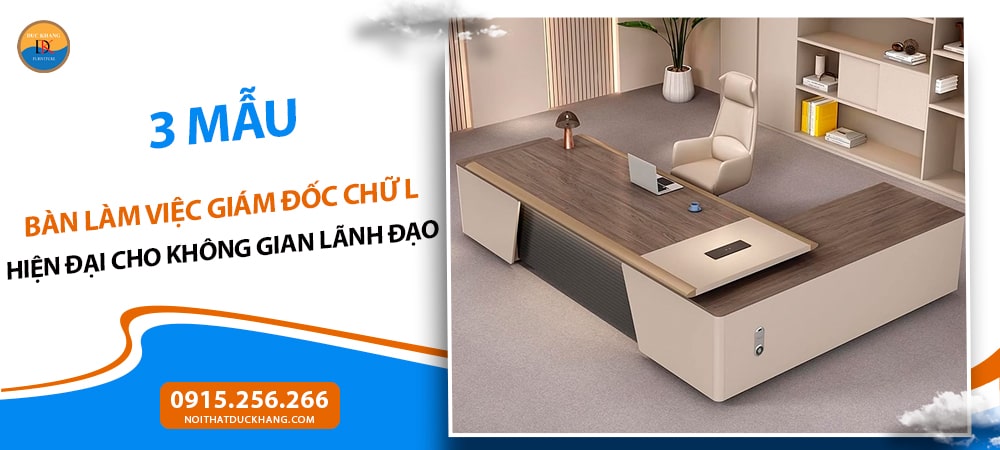 Bàn làm việc giám đốc chữ L, kèm tủ phụ đa năng DKFBGD103 Bàn làm việc giám đốc chữ L, kèm tủ phụ đa năng DKFBGD103