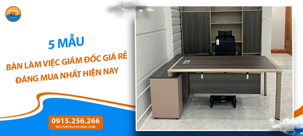 Bàn làm việc giám đốc giá rẻ chữ L thiết kế chân côn ấn tượng DKBGDCC-07 Bàn làm việc giám đốc giá rẻ chữ L thiết kế chân côn ấn tượng DKBGDCC-07
