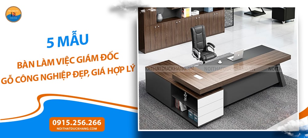 Bàn làm việc giám đốc gỗ công nghiệp 2m chữ L hiện đại DKBGDHD33 Bàn làm việc giám đốc gỗ công nghiệp 2m chữ L hiện đại DKBGDHD33