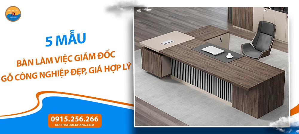 Bàn làm việc giám đốc gỗ công nghiệp yếm bàn độc đáo DKFBGD97 Bàn làm việc giám đốc gỗ công nghiệp yếm bàn độc đáo DKFBGD97