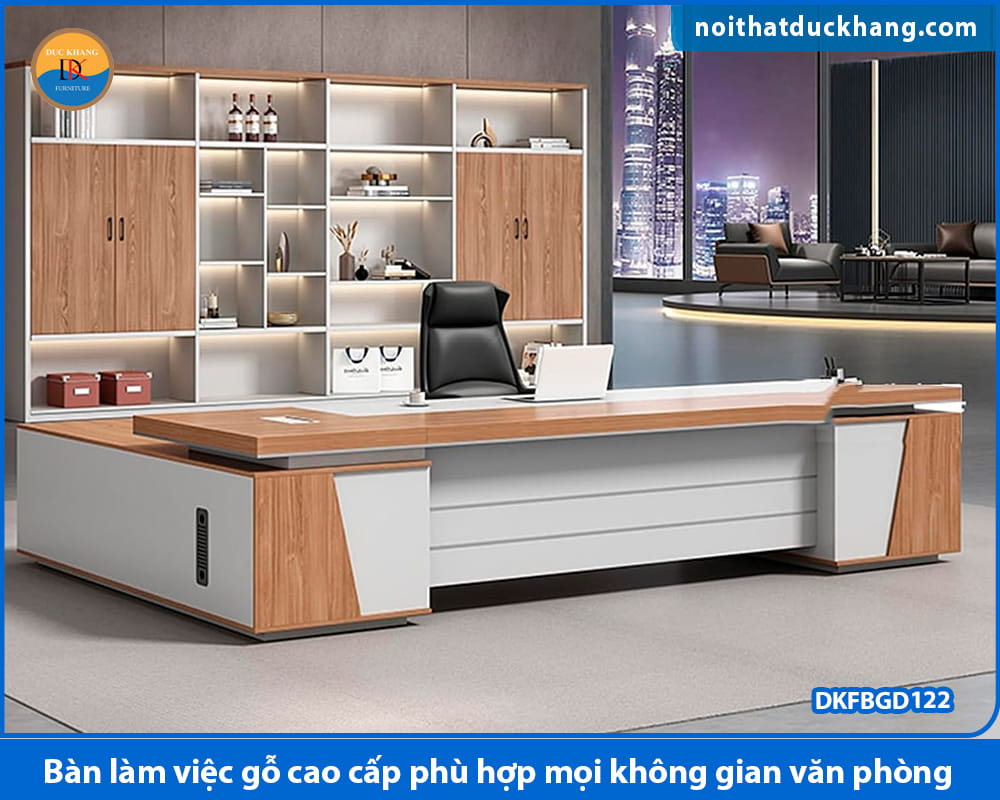 Bàn làm việc gỗ cao cấp phù hợp mọi không gian văn phòng Bàn làm việc gỗ cao cấp phù hợp mọi không gian văn phòng