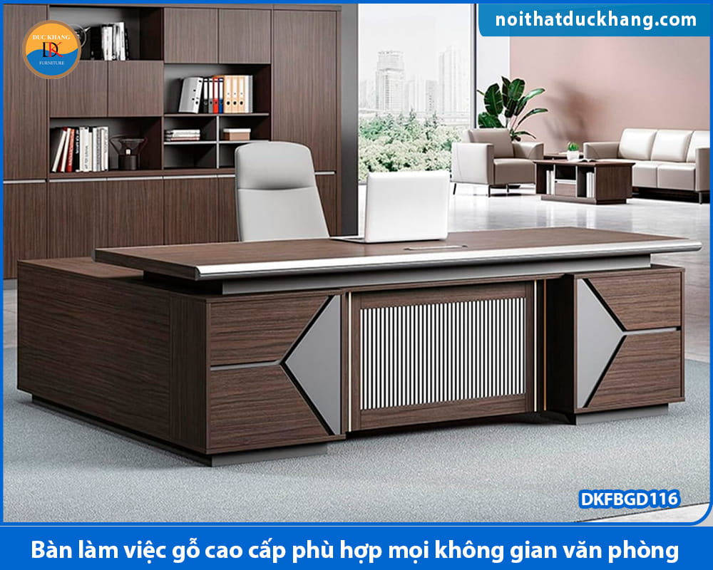 Bàn làm việc gỗ cao cấp phù hợp mọi không gian văn phòng Bàn làm việc gỗ cao cấp phù hợp mọi không gian văn phòng
