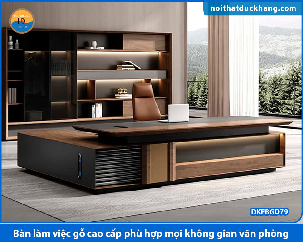 Bàn làm việc gỗ cao cấp phù hợp mọi không gian văn phòng Bàn làm việc gỗ cao cấp phù hợp mọi không gian văn phòng