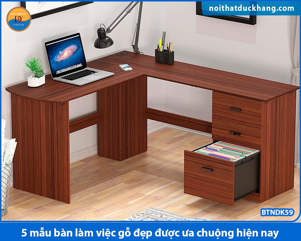 5 mẫu bàn làm việc gỗ đẹp được ưa chuộng hiện nay