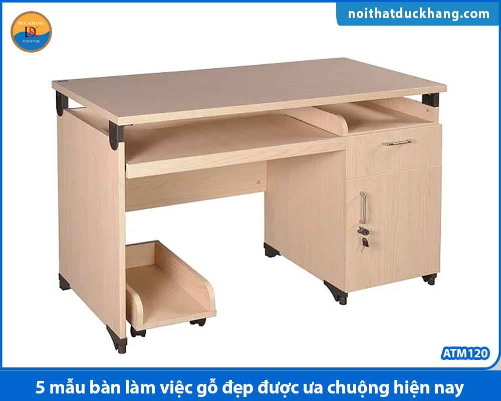 5 mẫu bàn làm việc gỗ đẹp được ưa chuộng hiện nay