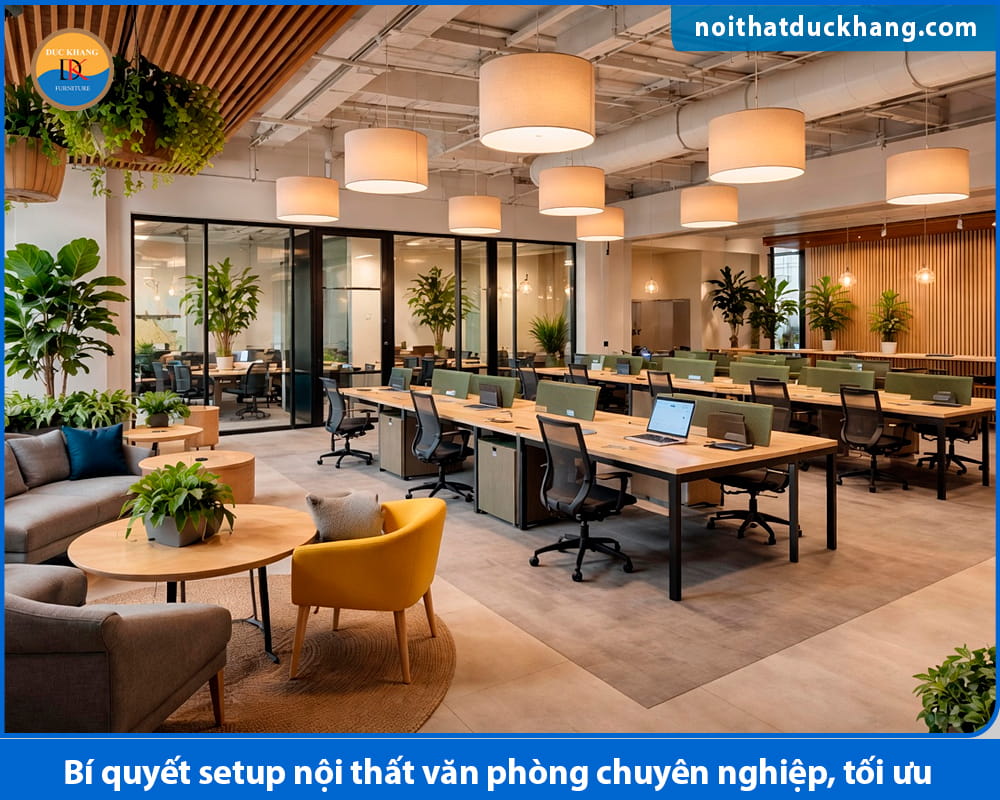 Bí quyết setup nội thất văn phòng chuyên nghiệp, tối ưu