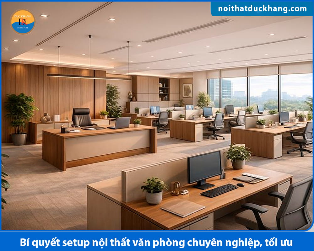 Bí quyết setup nội thất văn phòng chuyên nghiệp, tối ưu