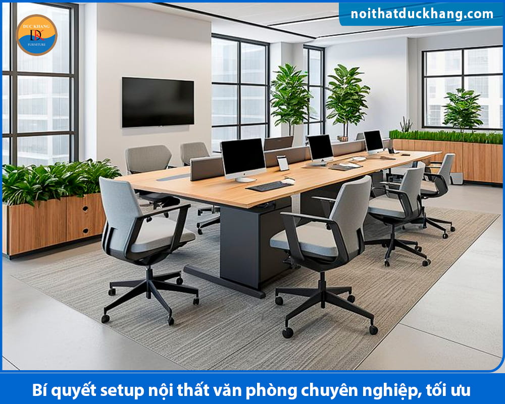 Bí quyết setup nội thất văn phòng chuyên nghiệp, tối ưu